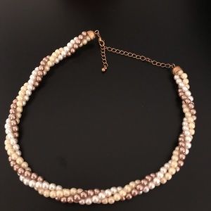 Faux pearl necklace